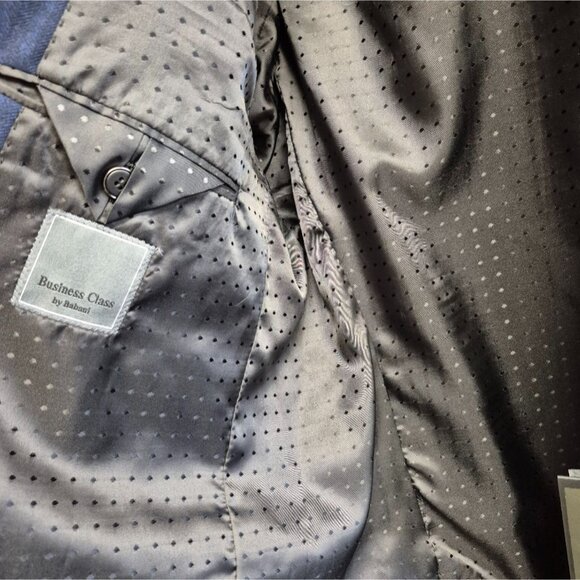 Mens Navy Blue Suit Jacket Size 42 Classic Formal Blazer Elegant Fit Zoom in - Picture 8 of 8